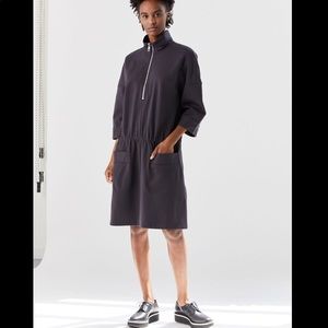 Tibi Bond Stretch ZIP Front Dress Plum